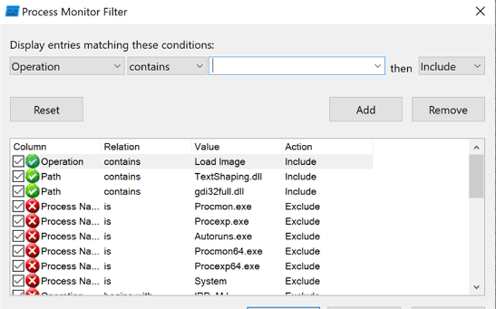 procmon filter